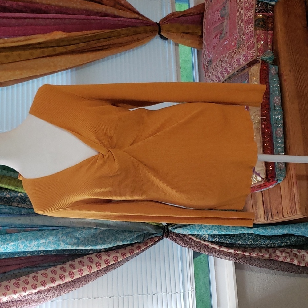 GOLDEN Yellow Twist Sweater